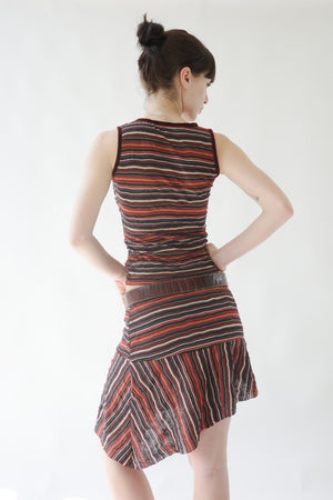 Giorgia Stripe Top - Maroon