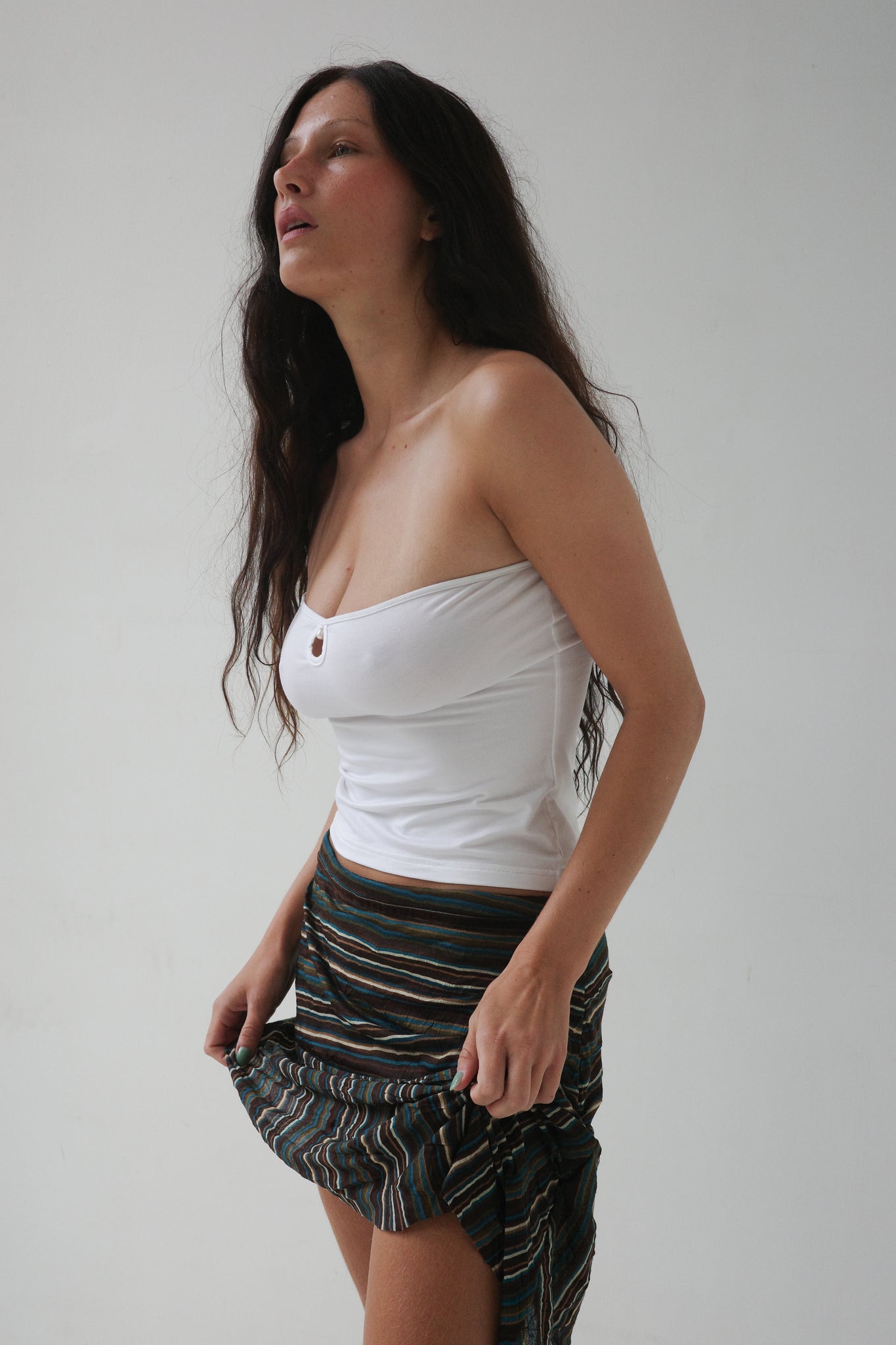 Giorgia Stripe Skirt - Blue