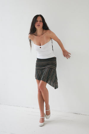 Giorgia Stripe Skirt - Blue